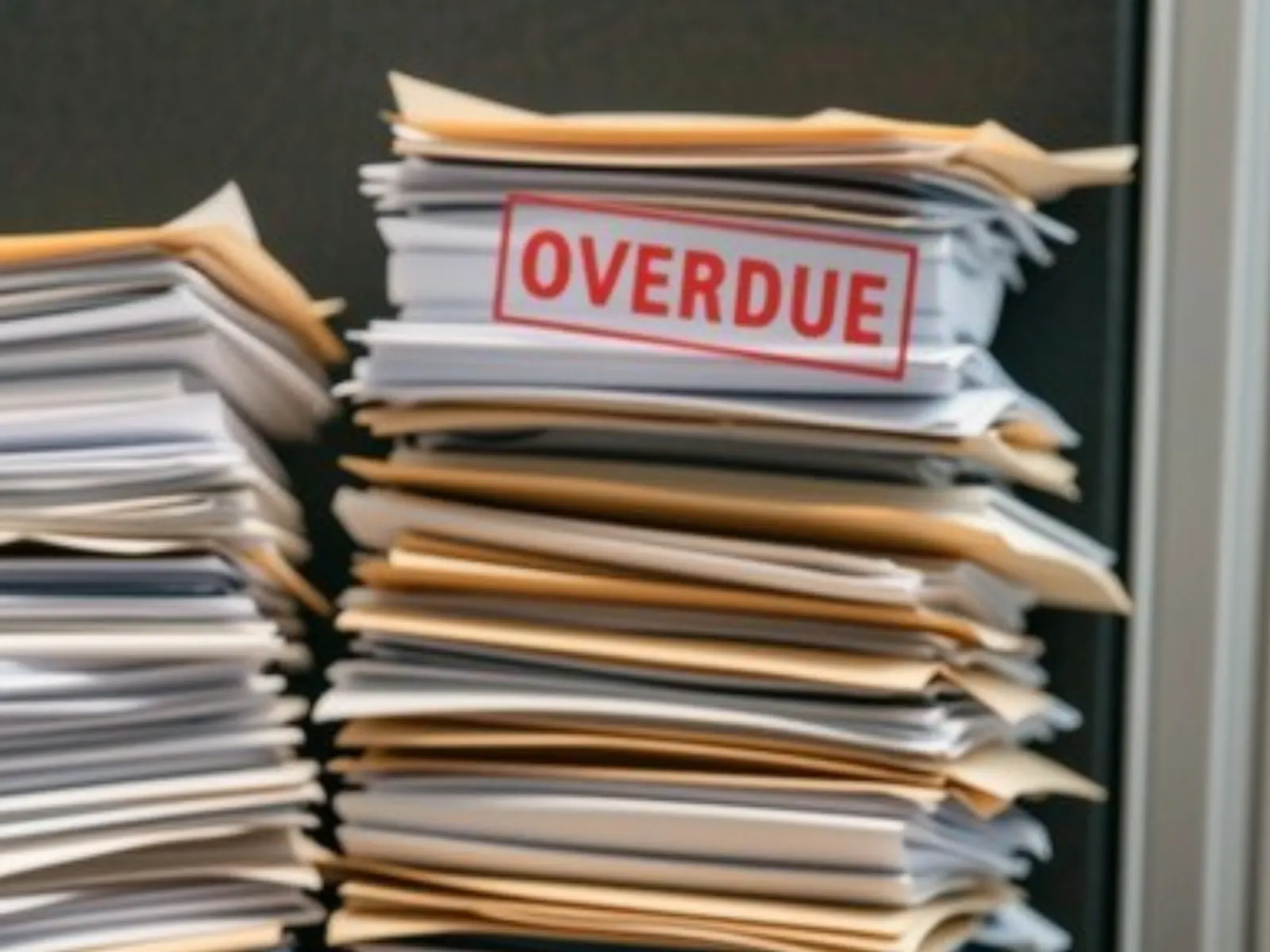 Accounts-payable desk — supplier invoices checked against an agreed price list